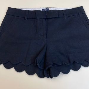 J. CREW FLAT FRONT SCALLOPED SHORTS